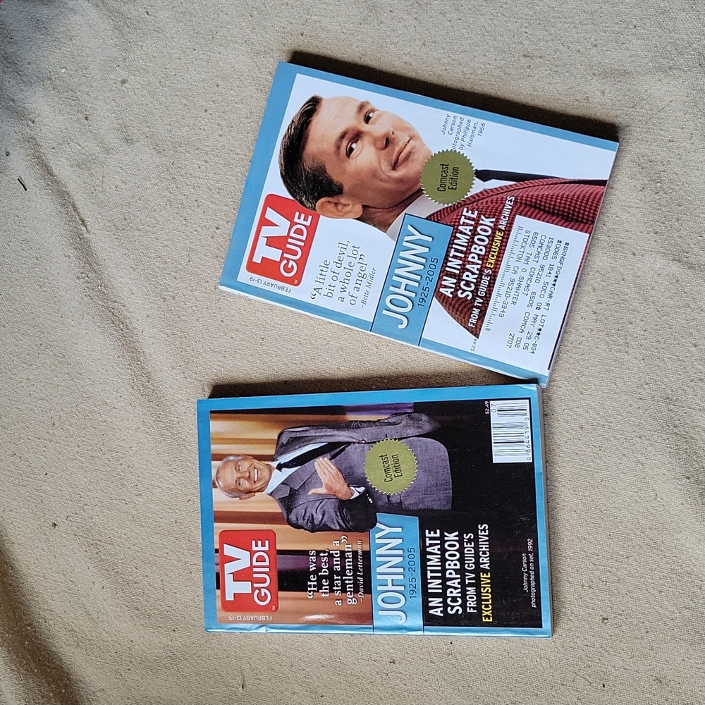 Johnny Carson TV Guide cover set of two